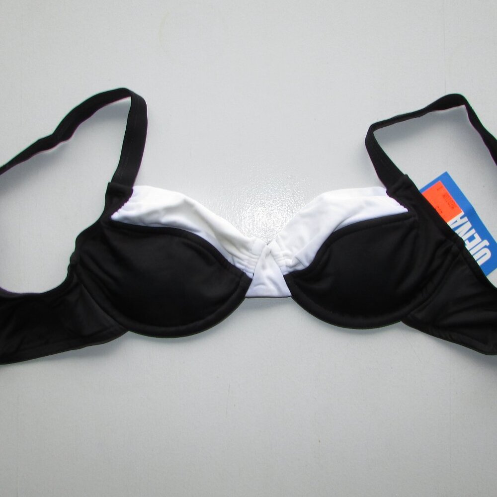 UJENA Black White Underwire Bikini Top - Med - Picture 3 of 9